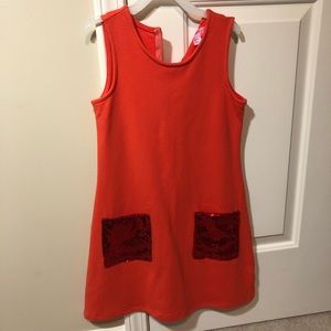 🧡Little girls orange sleeveless dress🧡